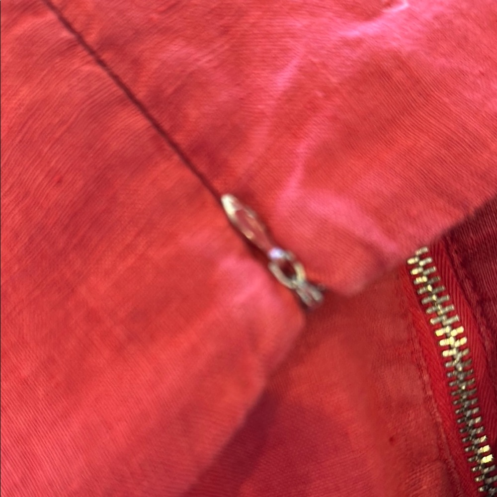 Elegant Red Sleeveless Edgy Linen Dress - Picture 9 of 12